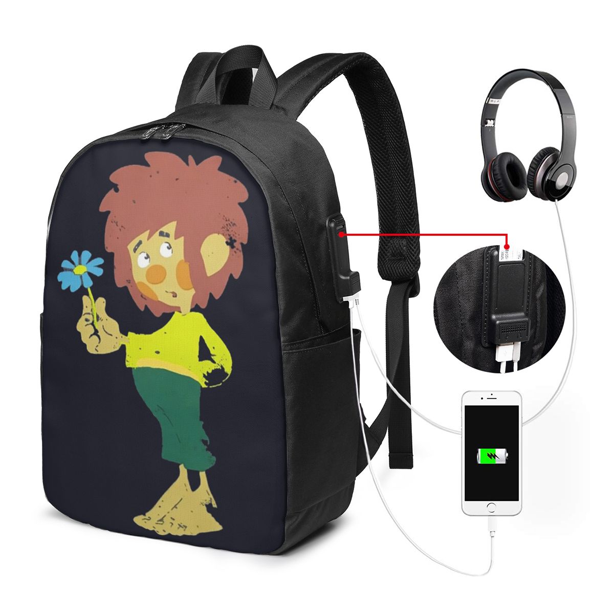 Women'S Bags Travel - Pumuckl Blume - Figur Backpack Travel