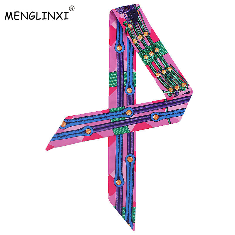 Women Bags Luxury Brands - New Chain Print Small Silk Scarf