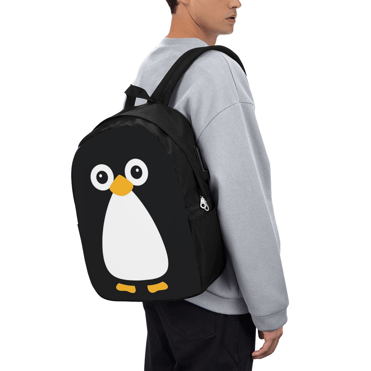 Women'S Bags Travel - Cute Vector Penguin Backpack Travel Notebook