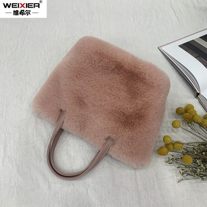 Faux Fur Solid Color Women Han - Women Bags Max 评论和价格