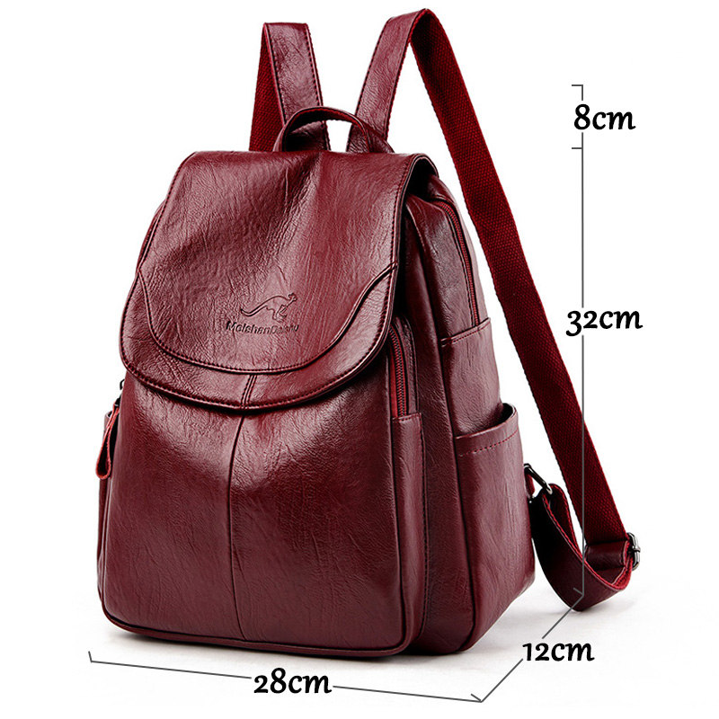 Vintage Soft Leather Backpack  - Women'S Vegan Bags 评论和价格