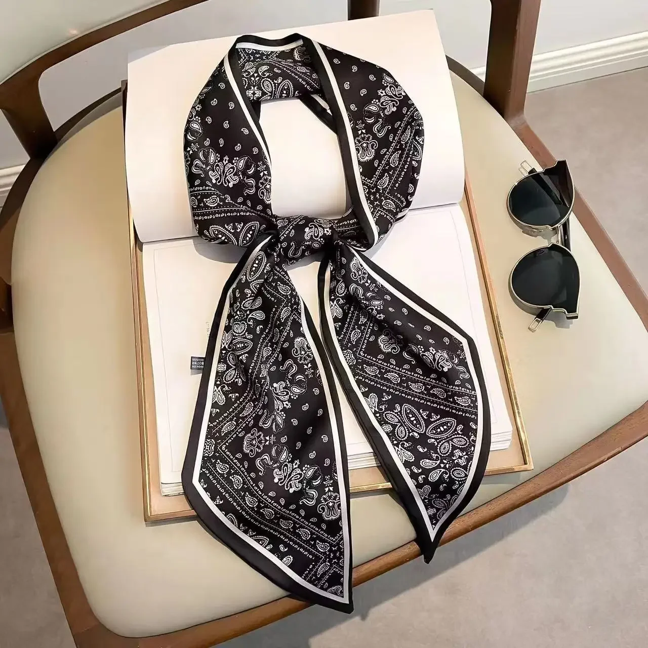 Design Print Skinny Scarf Plai - Women Bags Luxury Brands 评论和价格