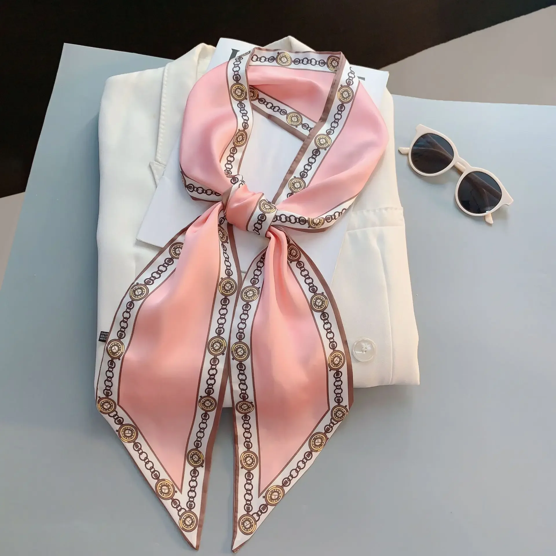 Design Print Skinny Scarf Plai - Women Bags Luxury Brands 评论和价格
