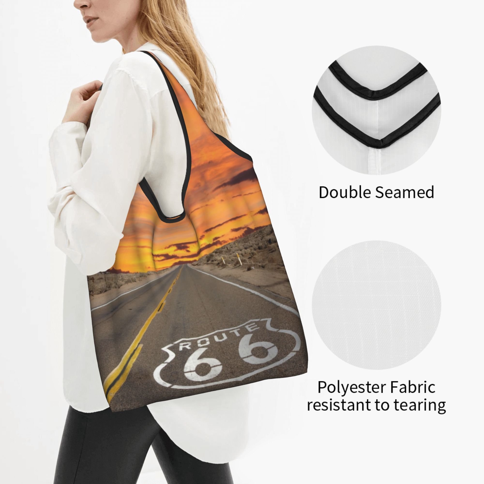 Route 66 Grocery Shopping Tote - Women Bags Usa 评论和价格