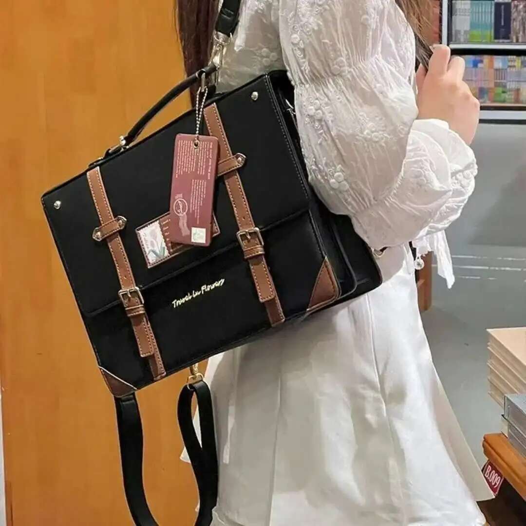 Y2K Preppy Style Large Capacit - Women'S Xl Bags 评论和价格