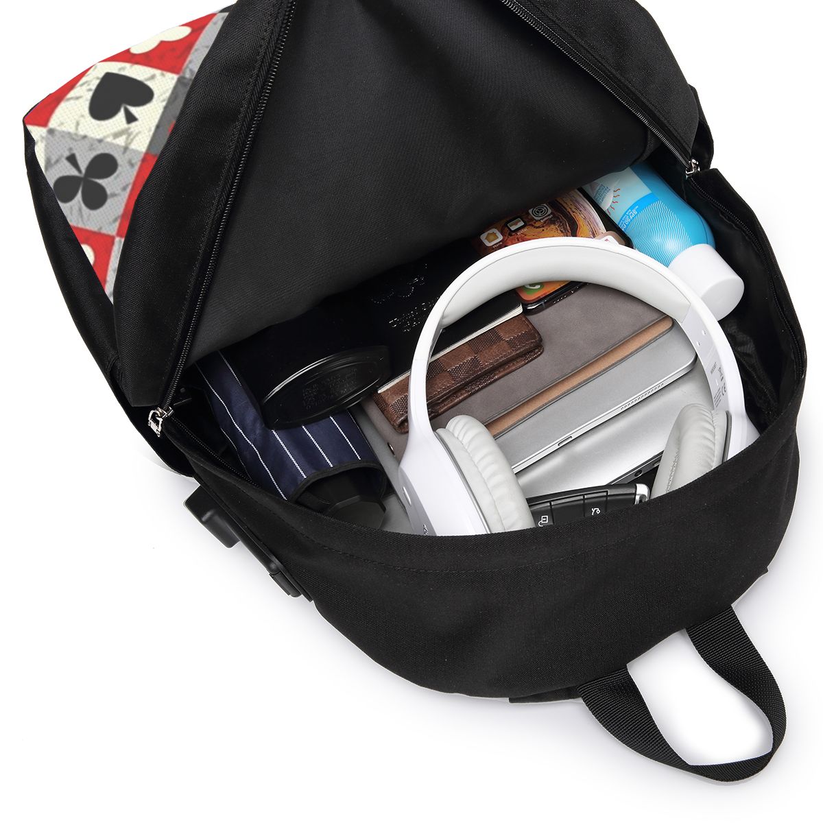 Playing Cards Poker Print Back - Women'S Bags Travel 评论和价格