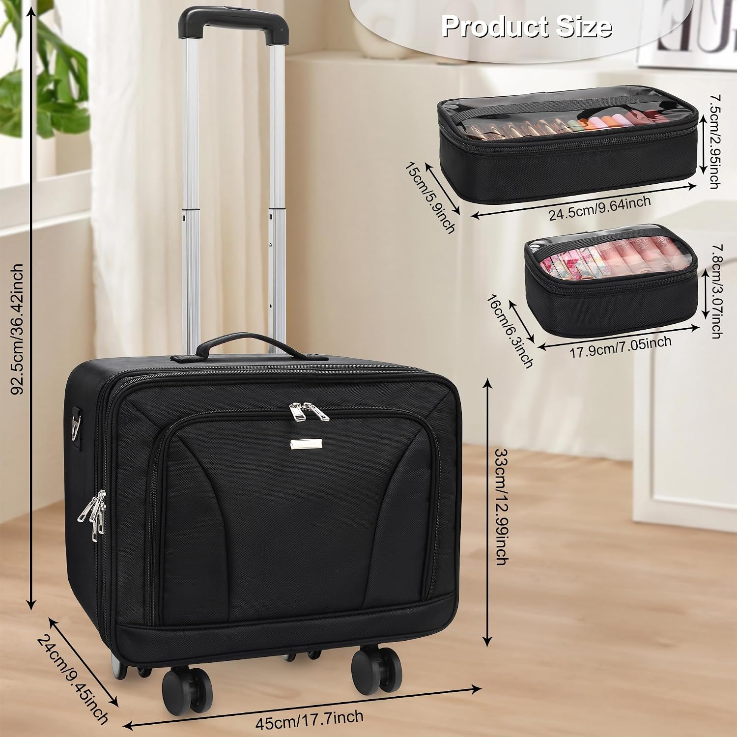 Extra Large Rolling Makeup Tra - Women'S Bags Travel 评论和价格