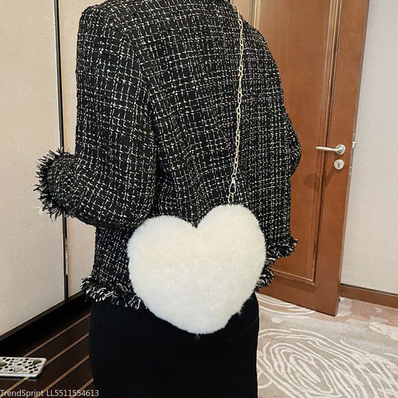 Fashion Women Heart Shaped Fau - Mini Purse Chain 评论和价格