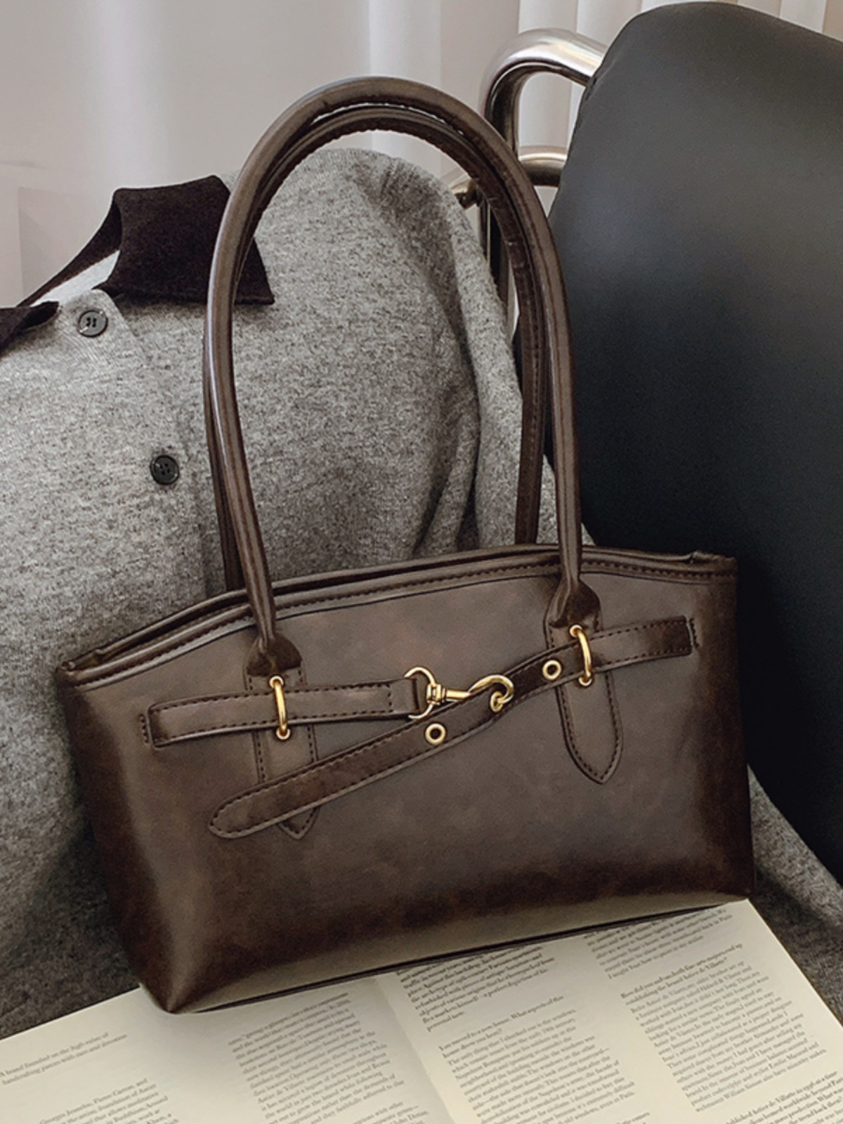 Retro Large Capaci ell ape oul - Women'S Elle Bags 评论和价格