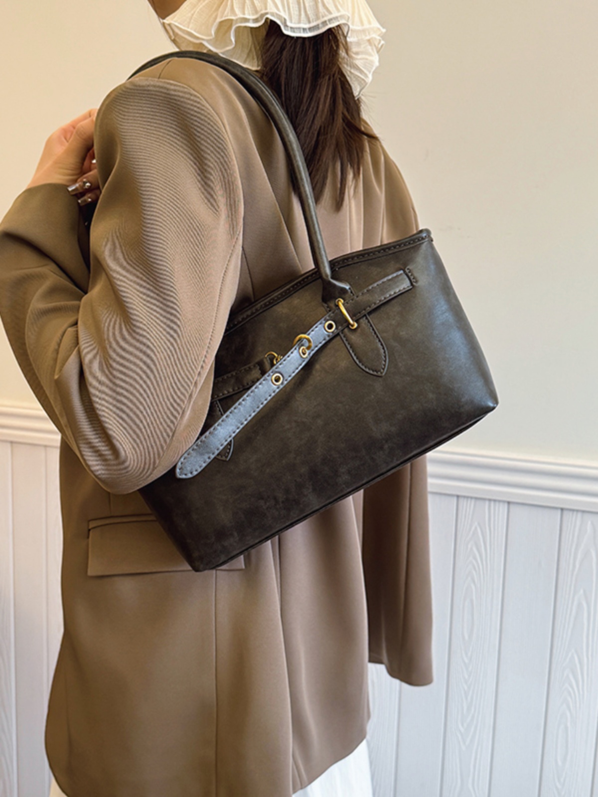 Retro Large Capaci ell ape oul - Women'S Elle Bags 评论和价格