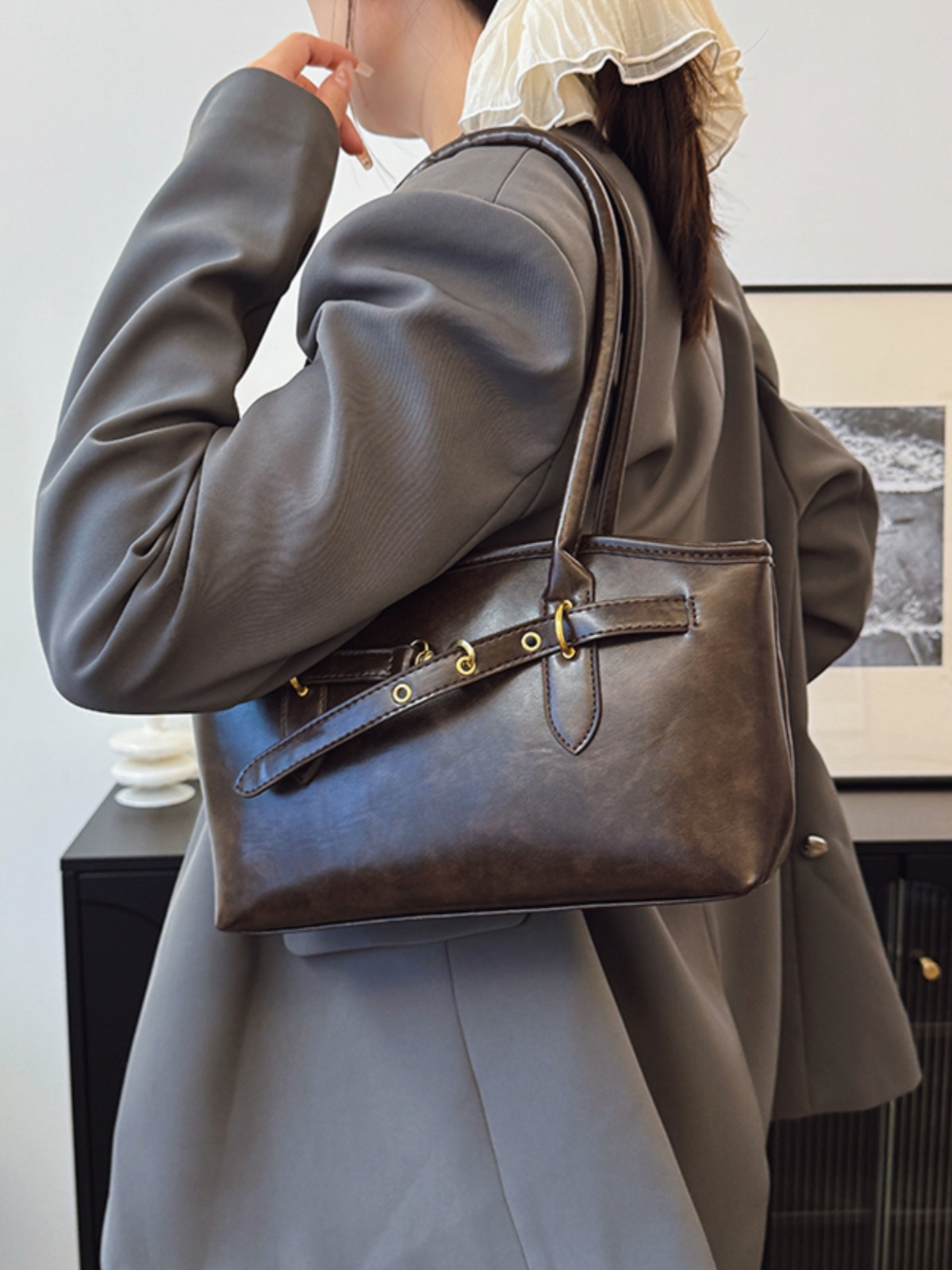 Retro Large Capaci ell ape oul - Women'S Elle Bags 评论和价格