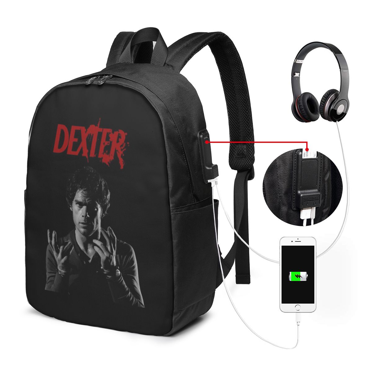 Movie Dexter Morgan Backpack T - Women'S Bags Travel 评论和价格