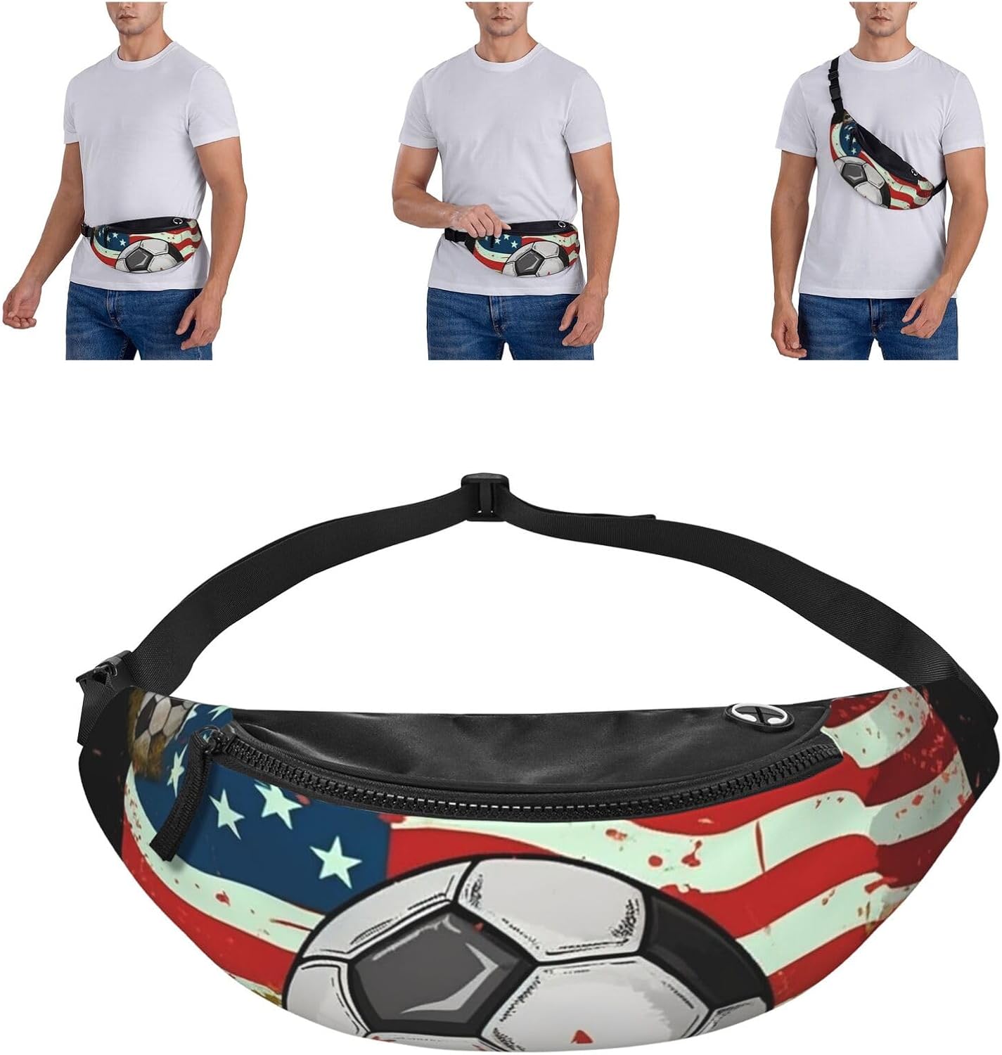 Soccer USA American Flag Fanny - Women Bags Usa 评论和价格