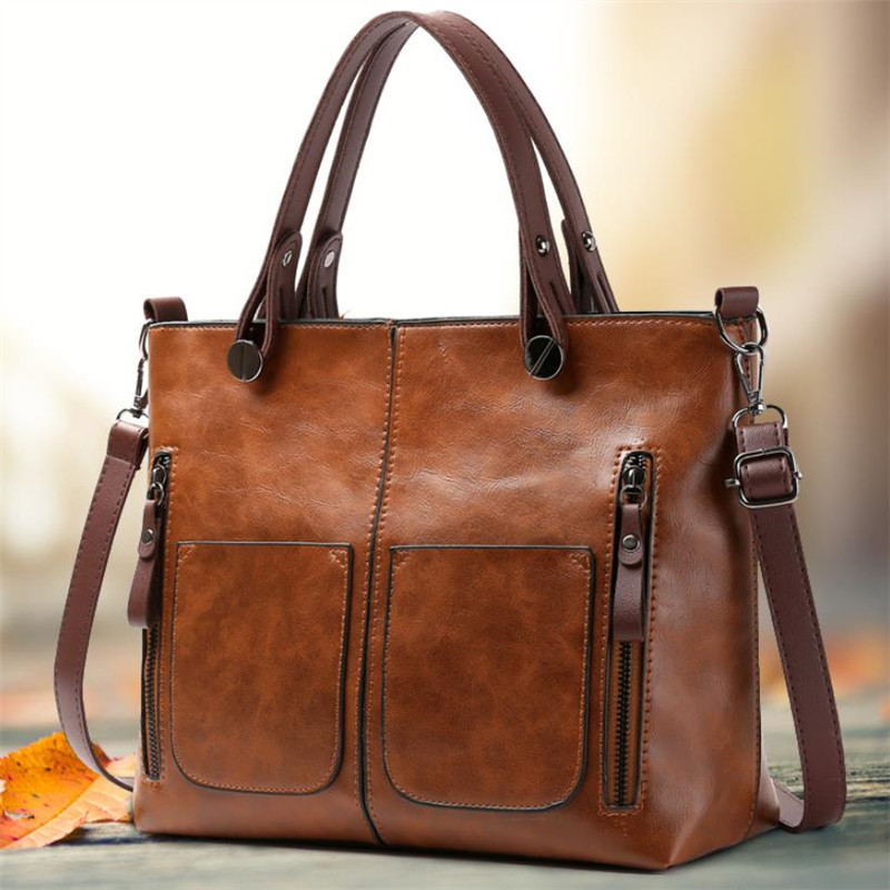 Retro Leather Handbag Shoulder - Women'S Vegan Bags 评论和价格