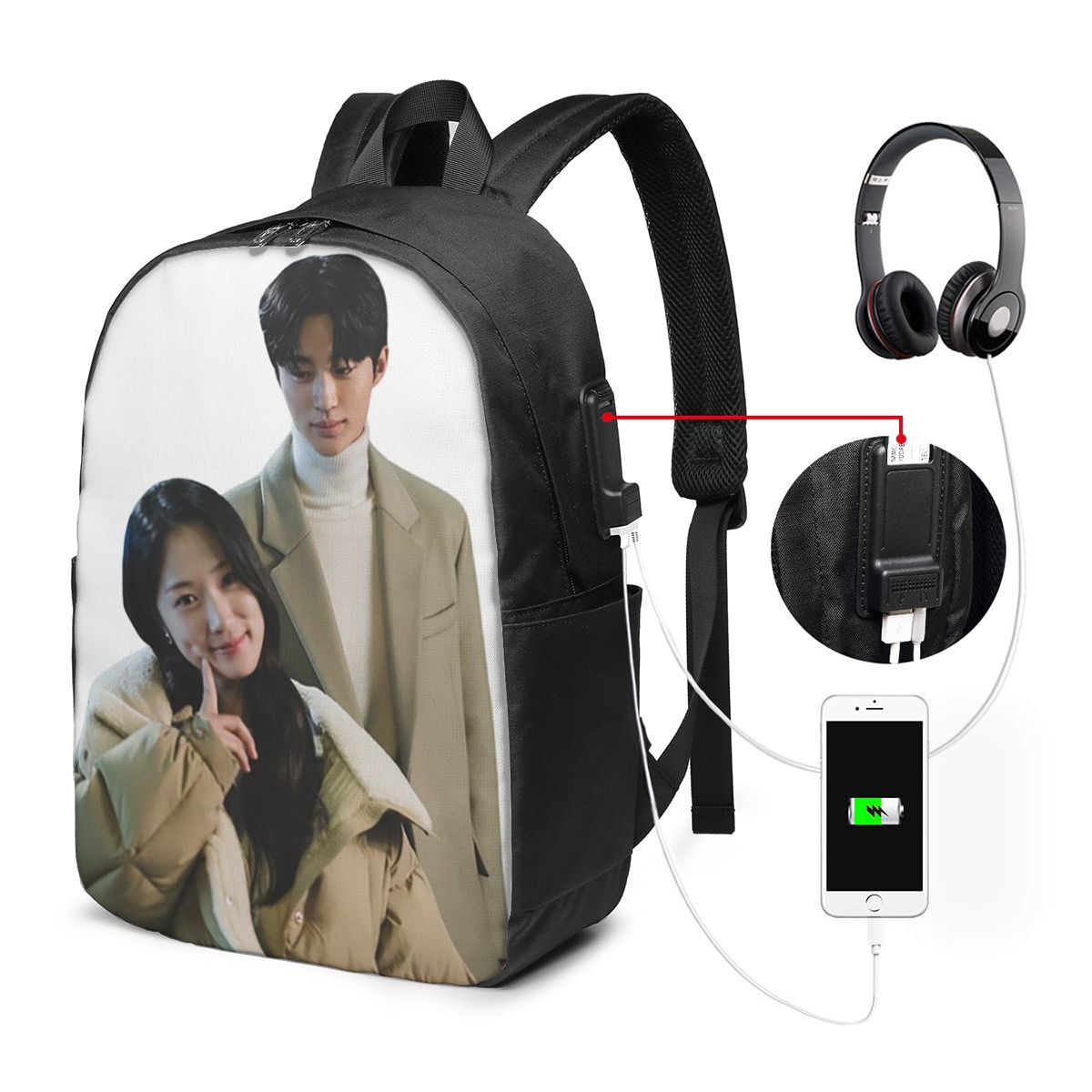 Lovely Runner Kdrama Fanart Ba - Women'S Bags Travel 评论和价格