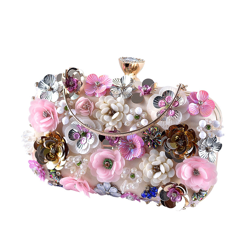 Fashion Women Bags Flower Diam - Mini Purse Chain 评论和价格