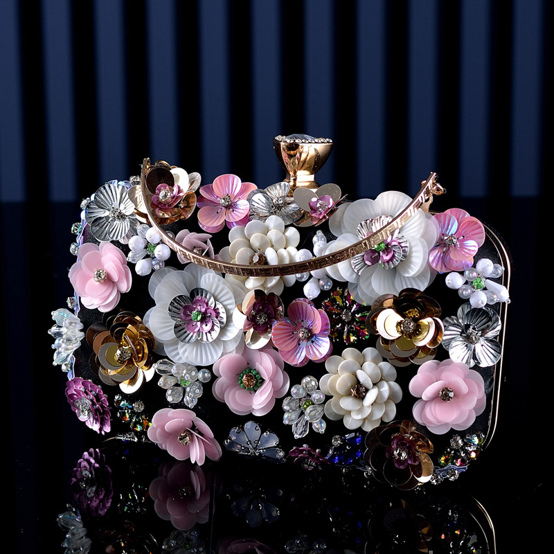 Fashion Women Bags Flower Diam - Mini Purse Chain 评论和价格