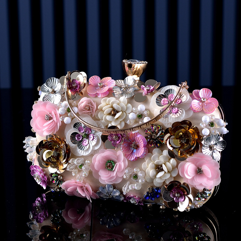 Fashion Women Bags Flower Diam - Mini Purse Chain 评论和价格