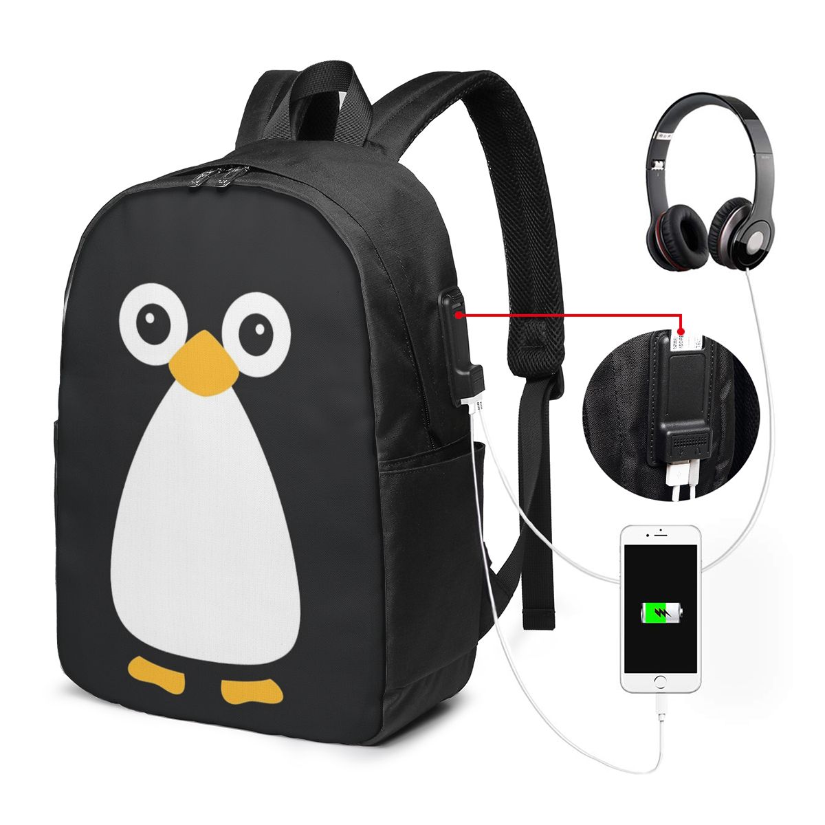 Cute Vector Penguin Backpack T - Women'S Bags Travel 评论和价格