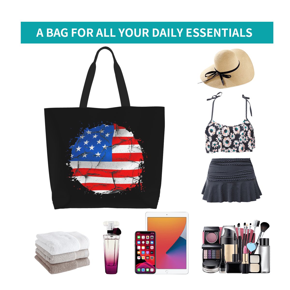 USA America American Flag Shop - Women Bags Usa 评论和价格